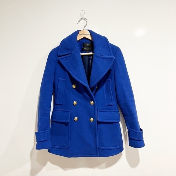 J. Crew Stadium Wool Majesty Double Breasted Pea Coat - Picture 1 of 8